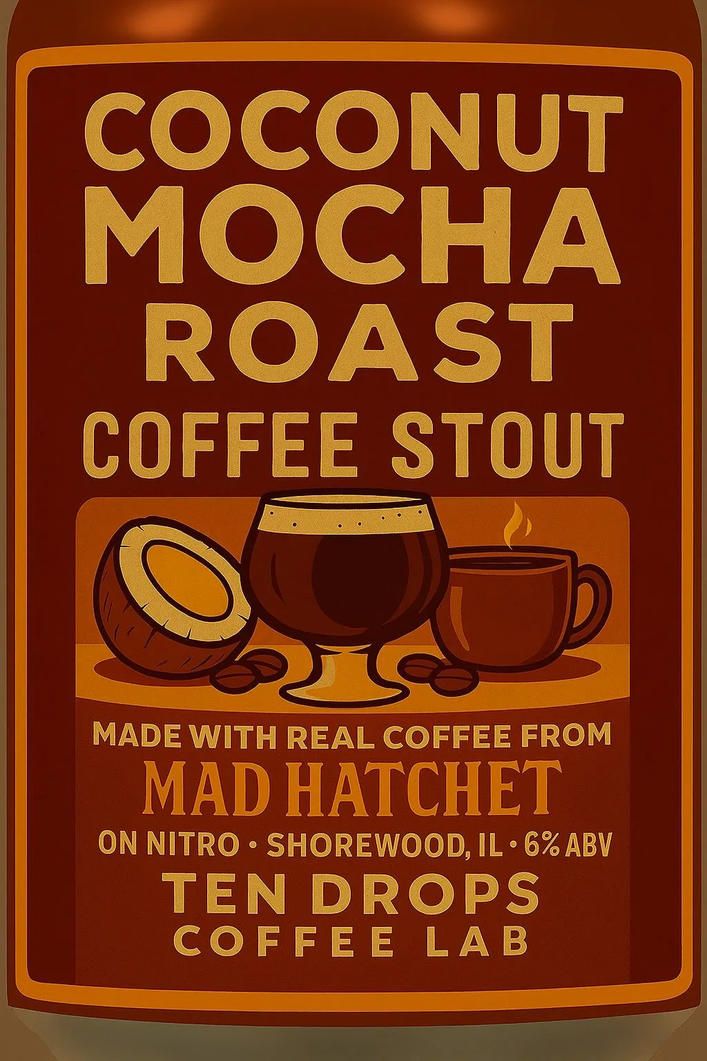 Coconut Mocha Roast Stout Made with 10 Drops Coffee (Nitro)